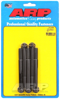 "3/8""-24 x 4.000 12pt black oxide bolts" (5pcs)