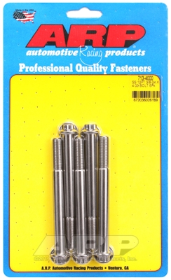 "3/8""-24 x 4.000 12pt SS bolts" (5pcs)