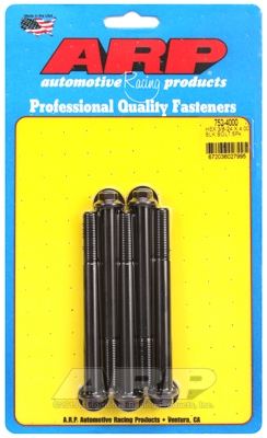 "3/8""-24 x 4.000 hex black oxide bolts" (5pcs)