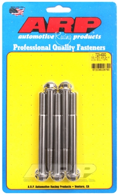 "3/8""-24 x 4.000 hex SS bolts" (5pcs)