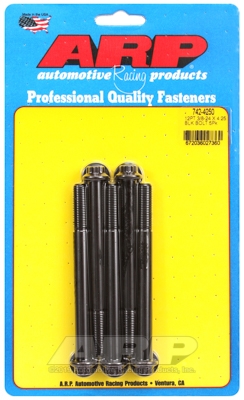 "3/8""-24 x 4.250 12pt black oxide bolts" (5pcs)