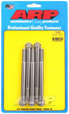 "3/8""-24 x 4.500 12pt SS bolts" (5pcs)