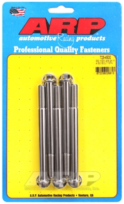 "3/8""-24 x 4.500 hex SS bolts" (5pcs)
