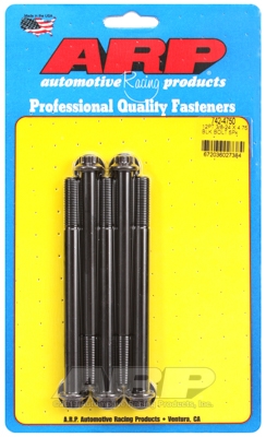 "3/8""-24 x 4.750 12pt black oxide bolts" (5pcs)