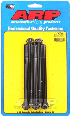 "3/8""-24 x 5.000 12pt black oxide bolts" (5pcs)