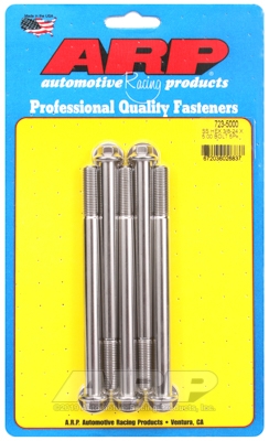 "3/8""-24 x 5.000 hex SS bolts" (5pcs)