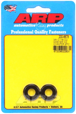 "3/8"ID 7/8"OD .150"TH (radiused) black washers" (2pcs)
