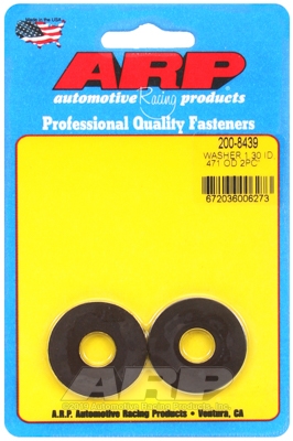 ".471"ID 1.30"OD .120"TH no chamfer black washer" (2pcs)