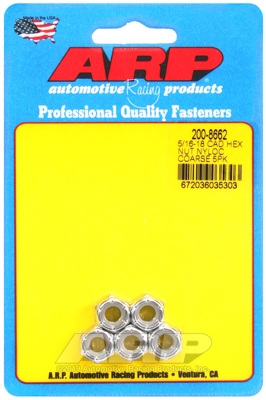 "5/16""-18 cad coarse nyloc hex nut kit" (5pcs)