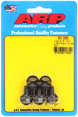 "5/16""-18 X 0.560 hex black oxide bolts" (5pcs)