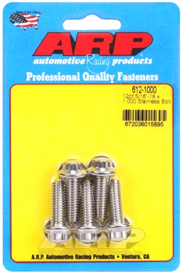 "5/16""-18 x 1.000 12pt SS bolts" (5pcs)