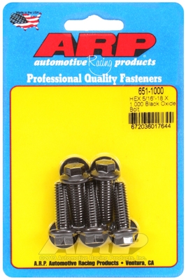 "5/16"-18 X 1.000 hex black oxide bolts (5pcs)