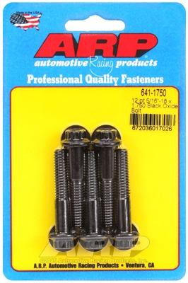 "5/16""-18 x 1.750 12pt black oxide bolts" (5pcs)