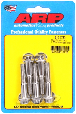 "5/16""-18 x 1.750 12pt SS bolts" (5pcs)