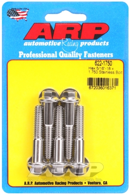 "5/16""-18 x 1.750 hex SS bolts"