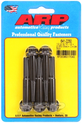 "5/16""-18 x 2.250 12pt black oxide bolts" (5pcs)