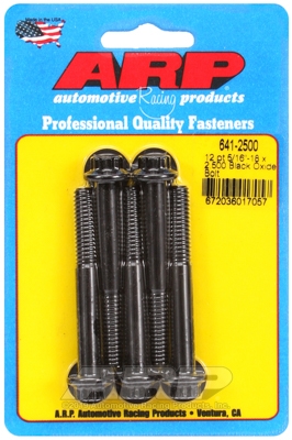 "5/16""-18 x 2.500 12pt black oxide bolts" (5pcs)