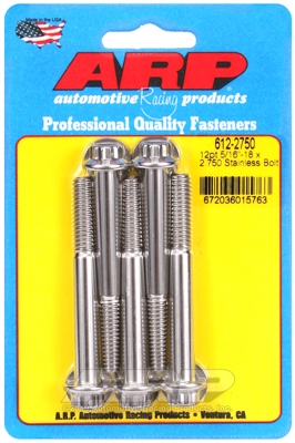 "5/16""-18 x 2.750 12pt SS bolts" (5pcs)