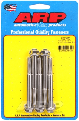 "5/16""-18 x 3.000 hex SS bolts"