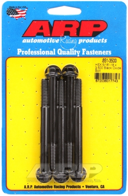 "5/16""-18 X 3.500 hex black oxide bolts" (5pcs)