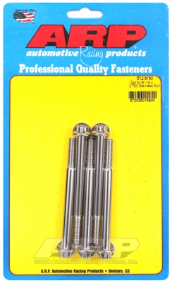 "5/16""-18 x 3.750 12pt SS bolts" (5pcs)