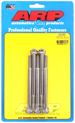 "5/16""-18 x 4.250 hex SS bolts"