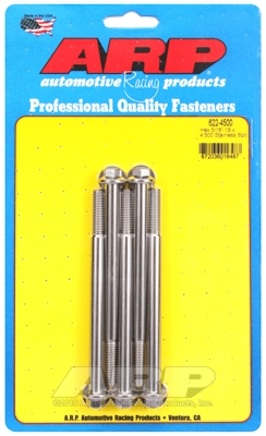 "5/16""-18 x 4.500 hex SS bolts"