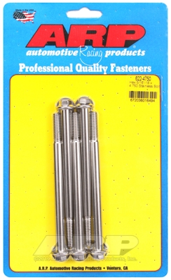 "5/16""-18 x 4.750 hex SS bolts"