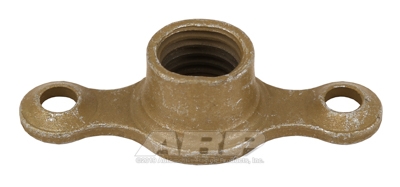 5/16-24 plate nut. 2-lug fixed w/ctr sunk rivet hole