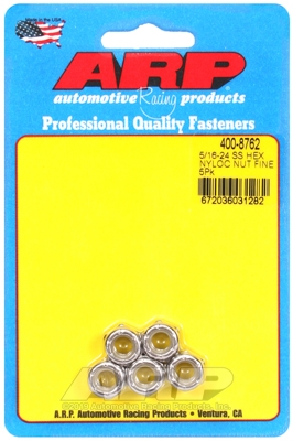 "5/16""-24 SS fine nyloc hex nut kit " (5pcs)