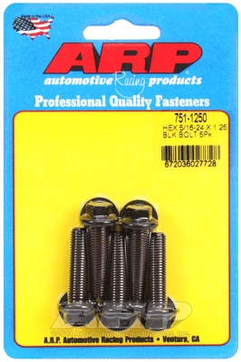 "5/16""-24 x 1.250 hex black oxide bolts" (5pcs)