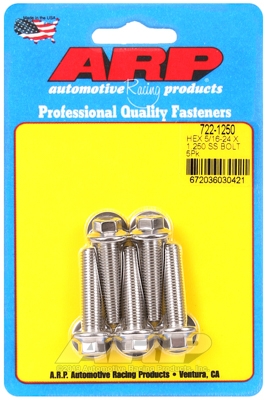 "5/16""-24 x 1.250 hex SS bolts" (5pcs)