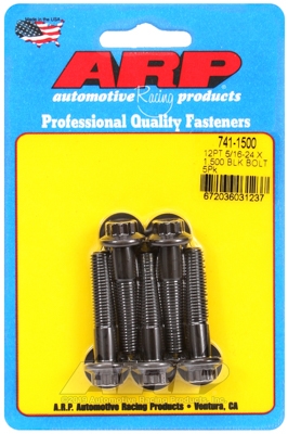 "5/16""-24 x 1.500 12pt black oxide bolts" (5pcs)