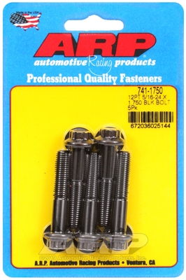 "5/16""-24 x 1.750 12pt black oxide bolts" (5pcs)