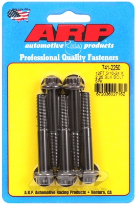"5/16""-24 x 2.250 12pt black oxide bolts" (5pcs)