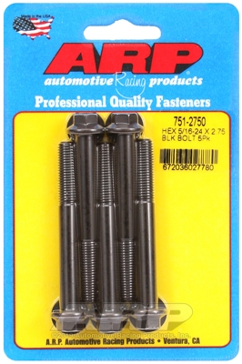 "5/16""-24 x 2.750 hex black oxide bolts" (5pcs)