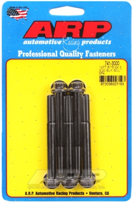 "5/16""-24 x 3.000 12pt black oxide bolts" (5pcs)