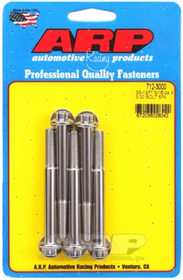 "5/16""-24 x 3.000 12pt SS bolts" (5pcs)