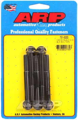 "5/16""-24 x 3.000 hex black oxide bolts" (5pcs)