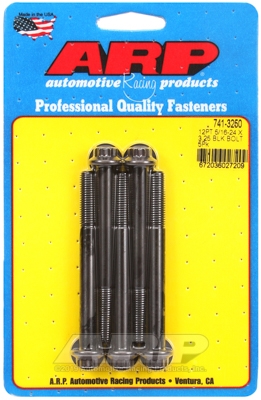 "5/16""-24 x 3.250 12pt black oxide bolts" (5pcs)