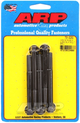 "5/16""-24 x 3.250 hex black oxide bolts" (5pcs)