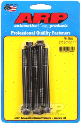 "5/16""-24 x 3.500 hex black oxide bolts" (5pcs)