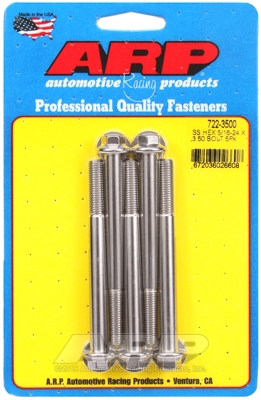 "5/16""-24 x 3.500 hex SS bolts" (5pcs)