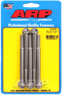 "5/16""-24 x 3.750 hex SS bolts" (5pcs)
