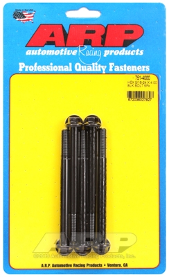 "5/16""-24 x 4.000 hex black oxide bolts" (5pcs)