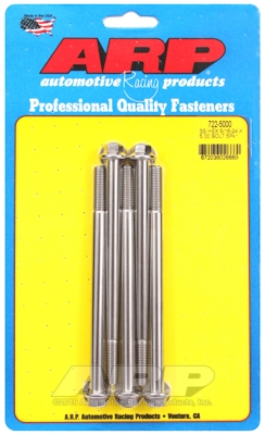 "5/16""-24 x 5.000 hex SS bolts" (5pcs)
