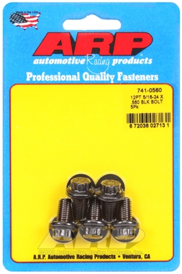 "5/16""-24 x .560 12pt black oxide bolts" (5pcs)