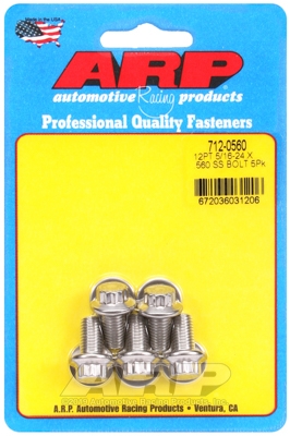 "5/16""-24 x  .560 12pt SS bolts" (5pcs)