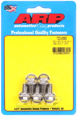 "5/16""-24 x  .560 hex SS bolts" (5pcs)