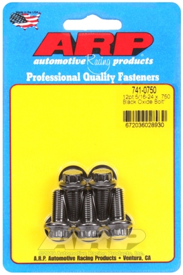 "5/16""-24 x  .750 12pt black oxide bolts" (5pcs)